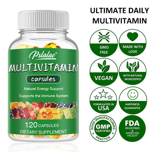 120 unidades de multivitaminas de 2000 mg - Salud del cabello y la piel, apoyo inmunológico - Biotina, CoQ10