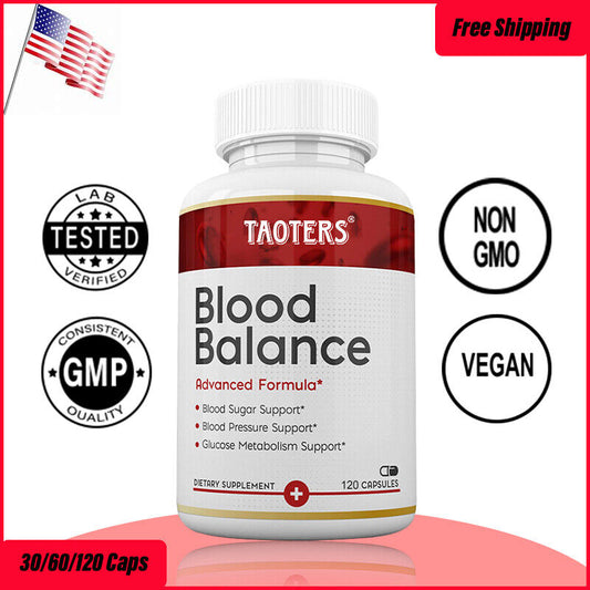 Blood Balance Supplement -30/60/120Capsules-Blood Sugar Support & Blood Pressure