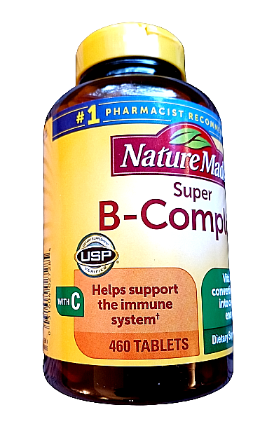 Nature Made Super B-Complex con vitamina C y ácido fólico, 460 comprimidos EXP 01/2025