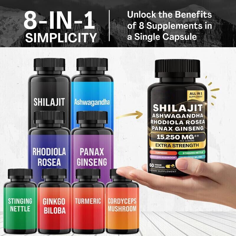 Paquete Dynamic Vitality: combinación de multivitaminas Sea Moss y Shilajit Power