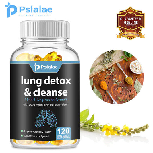 Lung Detox & Cleanse - Lung Support Supplements - with Quercetin, Mullein Leaf