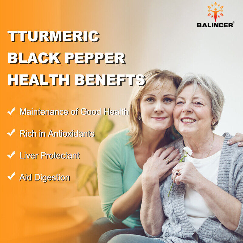 Turmeric and Black Pepper Extract Capsules - Supporting joint inflammation