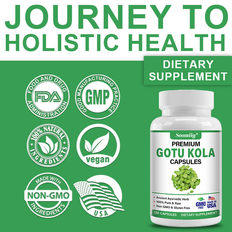 Gotu Kola Extract Capsules Centella Anxiety Brain Health Memory