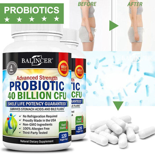 Probiotic 40 Billion UFC Diet Intestinal Complement 30/60/120 Capsules-