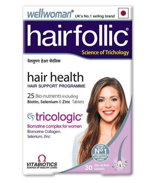 WELLWOMAN Hairfollic Hair Supplement 30 Multivitamins Tablets For Woman