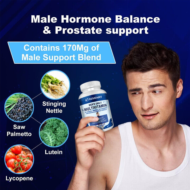 Men's Daily Multivitamin - with Lycopene, Saw Palmetto - Men's Prostate Health