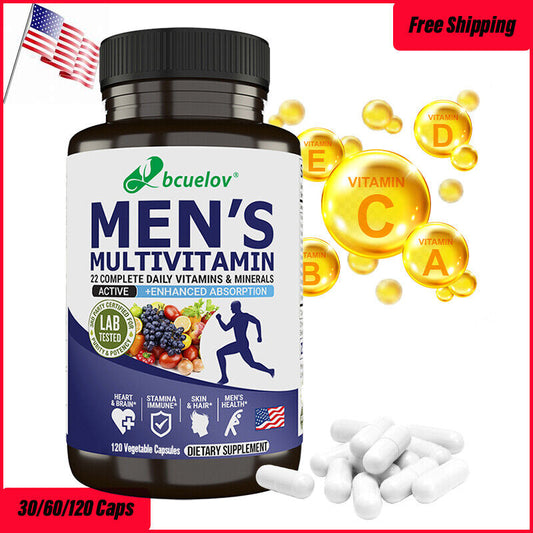 Multivitamina para hombres Suplemento diario de vitaminas y minerales para hombres Estimula el cerebro y el corazón