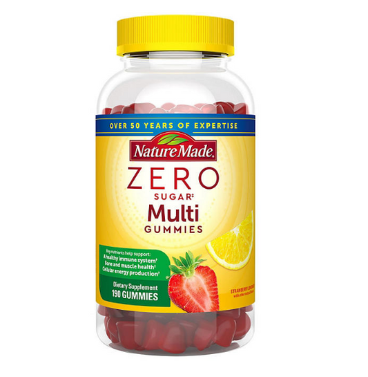 NUEVAS gomitas multivitamínicas Nature Made Zero Sugar de 190 unidades