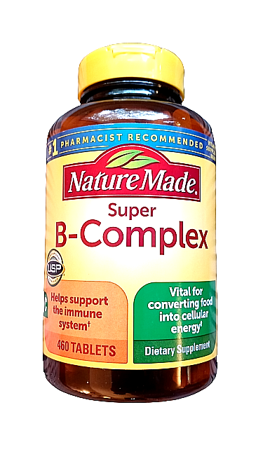 Nature Made Super B-Complex con vitamina C y ácido fólico, 460 comprimidos EXP 01/2025