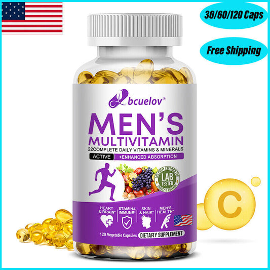 Multivitamínico para hombres 30/60/120 cápsulas: vitaminas y minerales para el cerebro y el estado de ánimo