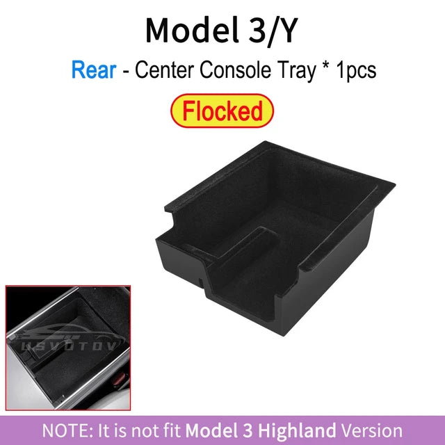 Bandejas de consola central para Tesla Model 3 Y accesorios organizadores Highland, caja de almacenamiento debajo del asiento, reposabrazos, contenedores ocultos, portavasos