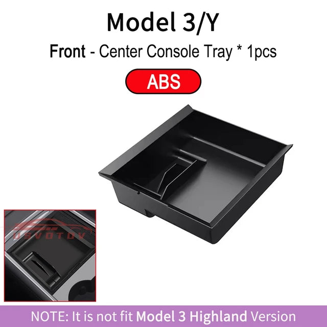 Bandejas de consola central para Tesla Model 3 Y accesorios organizadores Highland, caja de almacenamiento debajo del asiento, reposabrazos, contenedores ocultos, portavasos