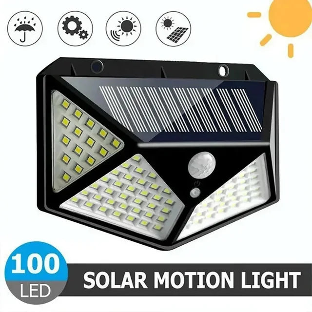 106LED Sensor de movimiento Luz Solar jardín al aire libre IP65 impermeable 3 modos lámparas de pared Patio garaje decoración de Patio lámpara de calle 