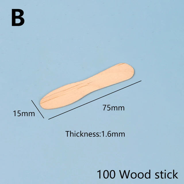 50/100 支冰淇淋冰棒棍木质冰淇淋棒自制冰淇淋勺手工棒冰棒配件