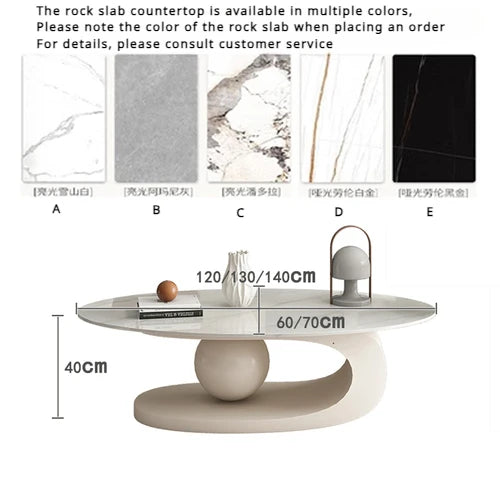 White Marble Center Table Modern Luxury High Vanity Elegant Minimalist Coffee Table Funky Tavolino Da Salotto Home Furnitures