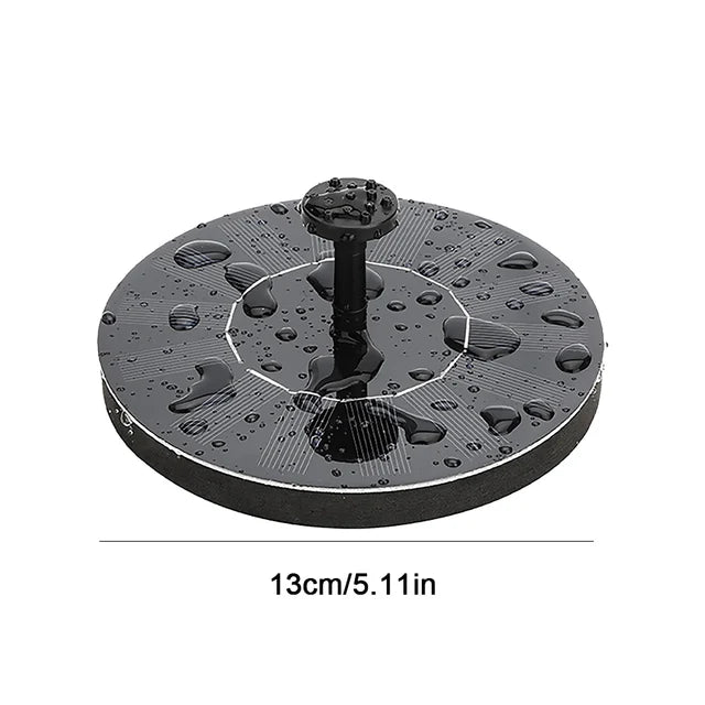 1W 太阳能喷泉鸟浴池庭院供电喷泉独立式浮动鸟浴池水泵花园装饰 13/16 厘米