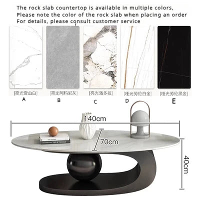 White Marble Center Table Modern Luxury High Vanity Elegant Minimalist Coffee Table Funky Tavolino Da Salotto Home Furnitures