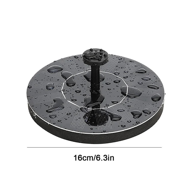 1W 太阳能喷泉鸟浴池庭院供电喷泉独立式浮动鸟浴池水泵花园装饰 13/16 厘米
