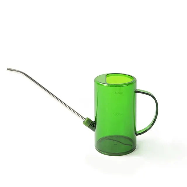 1pc Long Spout Watering Can - Stainless Steel with Transparent Scalefor Precise Watering of FlowersPotted Plants, and Greenery