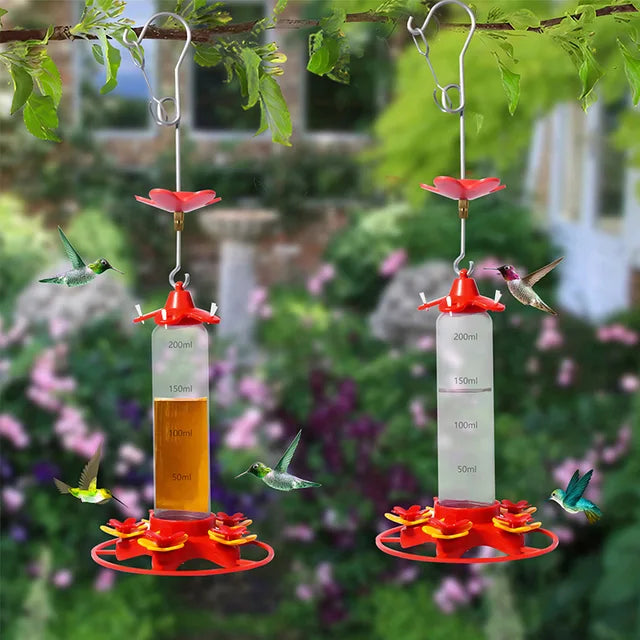 2024 New Hummingbird Drinker Feeder Outdoor Hanging Bird Feeder Easy To Clean Ant Proof Yard Garden Decoration Bird Feeder House