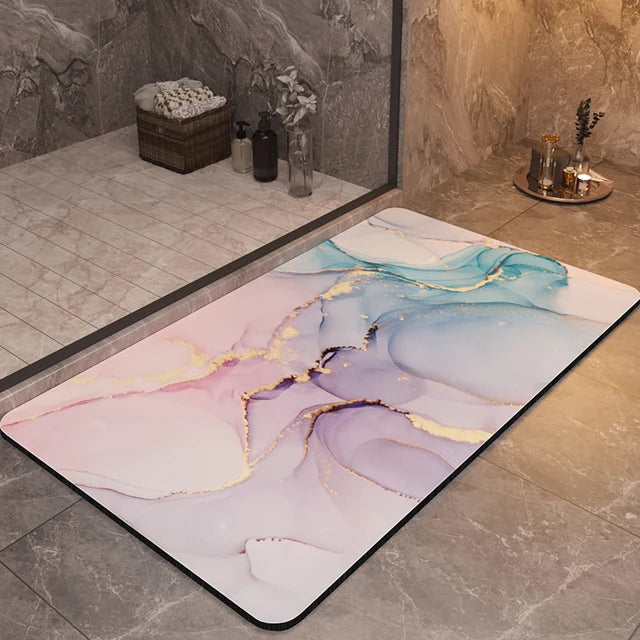 Alfombras de baño de lujo antideslizantes, alfombra para ducha y baño, superabsorbente, de secado rápido, alfombra para suelo de pies, alfombra de baño, felpudo, alfombra lavable 