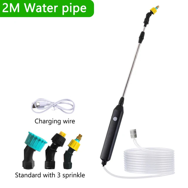 Portable Electric Gardening Sprayer Irrigation Tool USB 2400mah Rechargeable Telescopic Handle with 3 Nozzles for Yard Plant