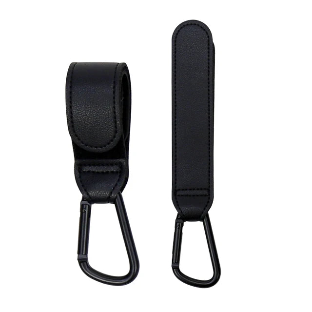 Gancho para cochecito de bebé de cuero PU, organizador giratorio de 360 ​​grados, gancho para cochecito, accesorios para cochecito de ganchillo, 1/2 Uds.