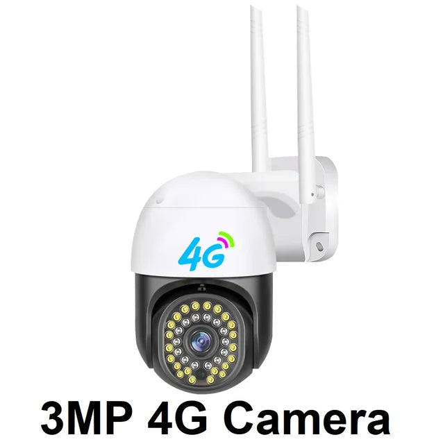 Cámara de videovigilancia inalámbrica con tarjeta SIM 4G, Zoom 4X, 3MP, detección de movimiento, seguimiento automático, cámara de seguridad para el hogar 4G V380Pro 