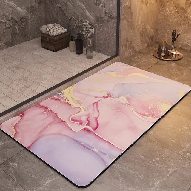 Alfombras de baño de lujo antideslizantes, alfombra para ducha y baño, superabsorbente, de secado rápido, alfombra para suelo de pies, alfombra de baño, felpudo, alfombra lavable 