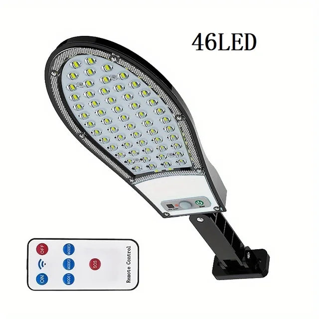 Luz Solar LED para exteriores, potente lámpara Solar de pared para jardín, Sensor de movimiento, luces solares, lámpara de calle impermeable, 46/57Led, 1 ud. 