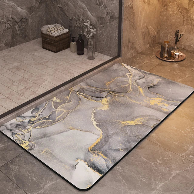 Alfombras de baño de lujo antideslizantes, alfombra para ducha y baño, superabsorbente, de secado rápido, alfombra para suelo de pies, alfombra de baño, felpudo, alfombra lavable 