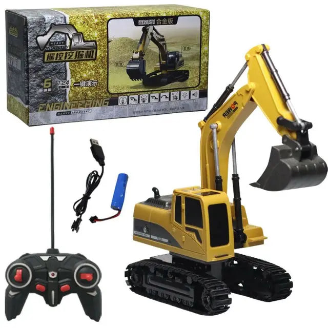 Coche RC, juguetes para niños, coche de Control remoto, juguetes para niños, excavadora con Radio Control, camión volquete, excavadora, coche eléctrico, juguetes para niños, regalo 