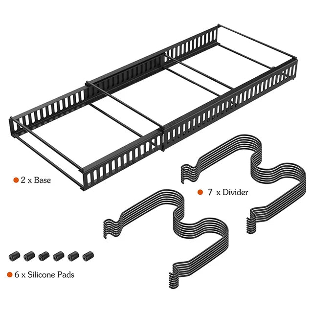 Estante de almacenamiento de utensilios de cocina, organizador de almacenamiento de ollas, accesorios de cocina, estante de secado de platos ajustable, multifuncional 