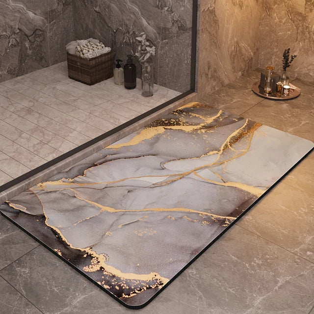 Alfombras de baño de lujo antideslizantes, alfombra para ducha y baño, superabsorbente, de secado rápido, alfombra para suelo de pies, alfombra de baño, felpudo, alfombra lavable 