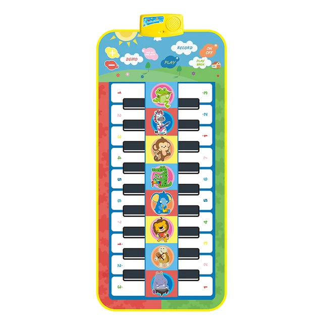 Tapete de Piano Musical para niños, tapete de juego con teclado Duet, 20 teclas, Piano de suelo con 8 instrumentos de sonido, 5 modos de Paly, almohadilla de baile, juguetes educativos 