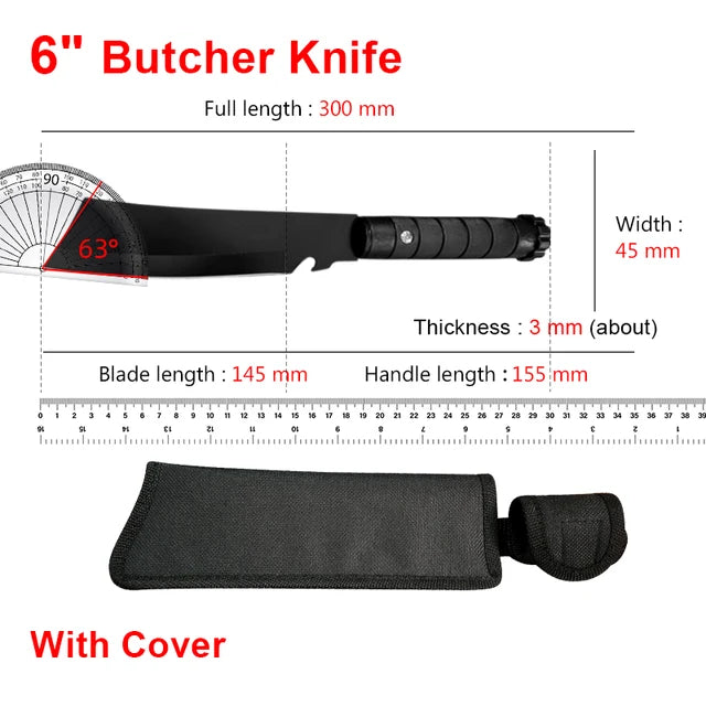 Plastic Handle Utility Knife BBQ Slicing Fish Fruit Steak Knife Hand Forge Boning Butcher Knife Chef Cleaver Kitchen Knives Tool