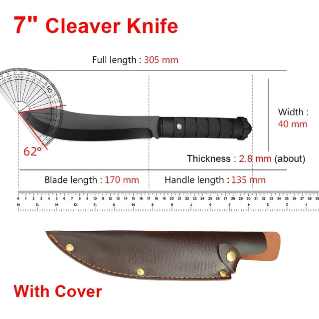 Cuchillo multiusos de acero inoxidable con mango de plástico, cuchillo para carne, cuchillos de cocina para barbacoa, rebanador de frutas, cuchillo para carne y verduras 