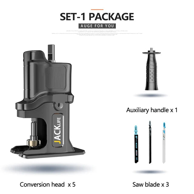 Screwdriver Conversion Head, Electric Drill to Electric Saw, Household Reciprocating Saw, Multifunctional, Wood Tools