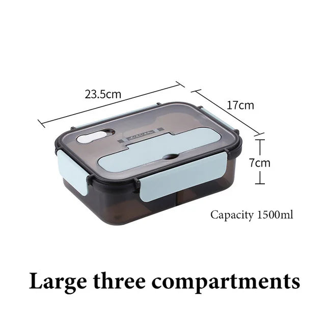 Transparent Lunch Box For Kids Food Storage Container With Lids Leak-Proof Microwave Food Warmer snacks bento box japanese style