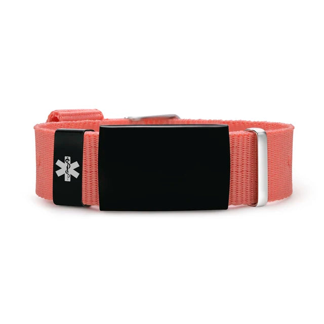 Pulsera de alerta médica personalizada para mujer, pulsera de identificación deportiva ajustable, grabado gratuito personalizado, unisex ift 