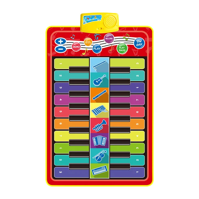 Tapete de Piano Musical para niños, tapete de juego con teclado Duet, 20 teclas, Piano de suelo con 8 instrumentos de sonido, 5 modos de Paly, almohadilla de baile, juguetes educativos 