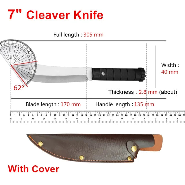 Cuchillo multiusos de acero inoxidable con mango de plástico, cuchillo para carne, cuchillos de cocina para barbacoa, rebanador de frutas, cuchillo para carne y verduras 