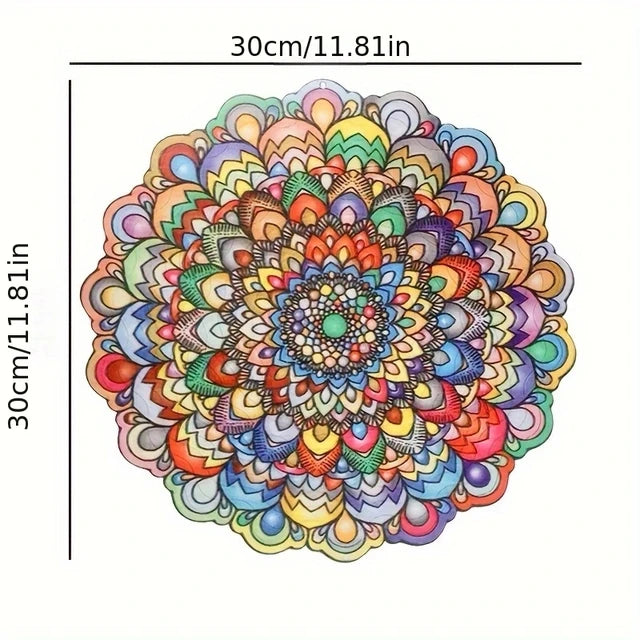3D 彩色风转曼陀罗 12 英寸可折叠旋转风铃 12 英寸花园金属风铃孔雀花