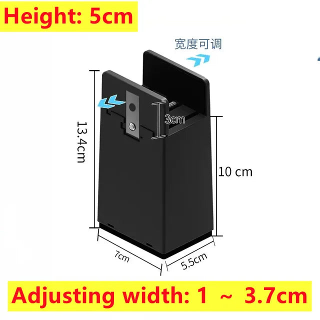 Abrazadera de tornillo elevador de pies de silla ajustable, 2, 4 pulgadas de altura, mesas de sofá resistentes, elevadores de muebles de cama con abrazadera de tornillo, 4 Uds. 