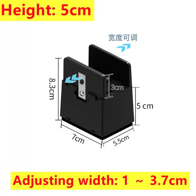 Abrazadera de tornillo elevador de pies de silla ajustable, 2, 4 pulgadas de altura, mesas de sofá resistentes, elevadores de muebles de cama con abrazadera de tornillo, 4 Uds. 