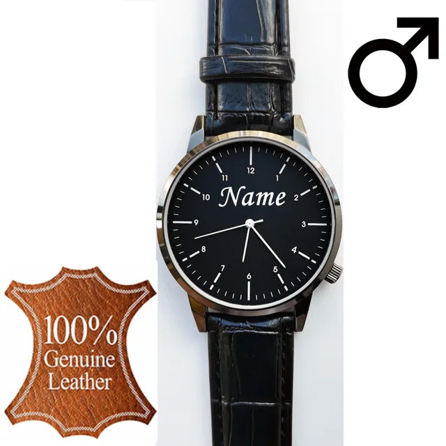 Reloj de pulsera personalizado con grabado con su nombre y logotipo para hombre y mujer, pulsera de malla de acero inoxidable, relojes de pulsera personalizados para hombre y mujer 