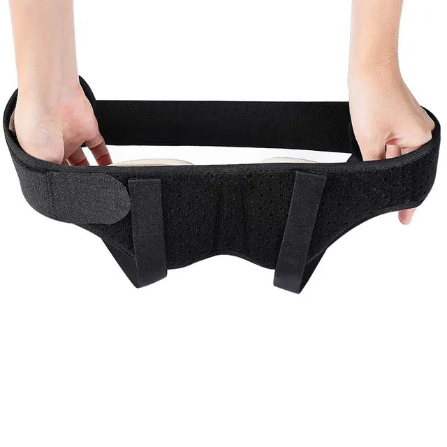 Cinturón ajustable para Hernia para adultos, soporte para la ingle Inguinal, bolsa inflable para Hernia con 2 almohadillas de compresión extraíbles para aliviar el dolor 