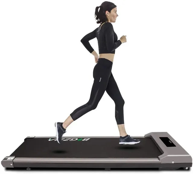 Under Desk Treadmill Motorised Treadmill Portable Walking Running Pad Flat Slim Machine with Remote Control LCD Display