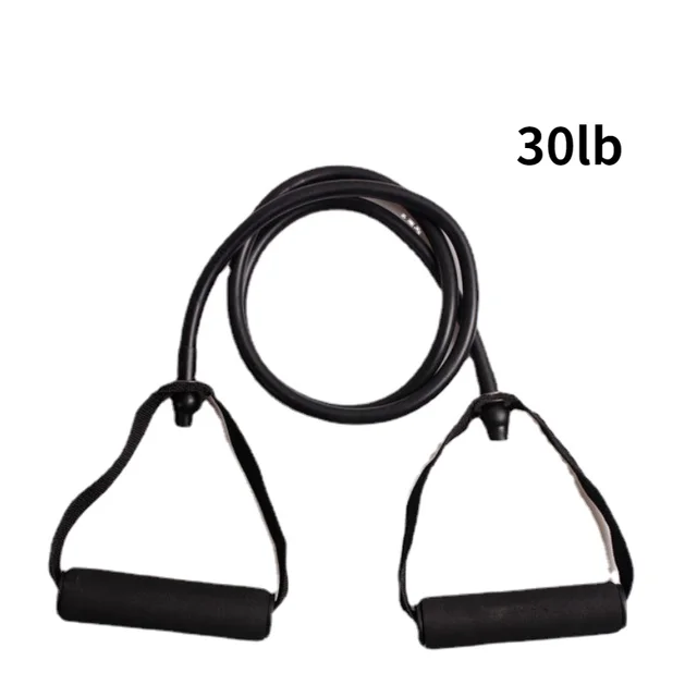 Bandas de resistencia de 5 niveles con asas, cuerda elástica para tirar de Yoga, banda de tubo para ejercicio físico para entrenamiento en casa, entrenamiento de fuerza 