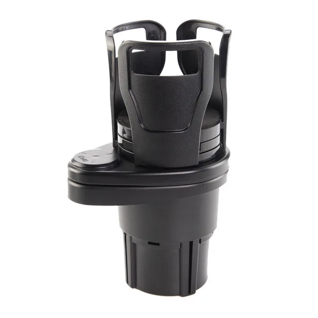 SEAMETAL 2 en 1 portavasos para coche expansor Base ajustable de 360 ​​grados soporte para bebidas antivibración estable organizador de portabotellas automático 